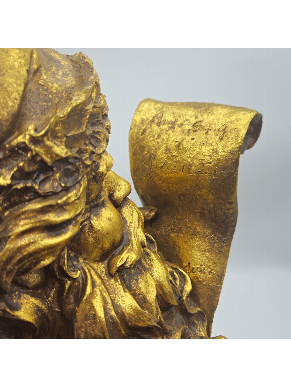 2007 Robert Stanley Gold Leaf Santa Bust 16.25"x12" - Picture 5 of 9